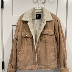 BDG Cream Sherpa-Lined Corduroy Jacket